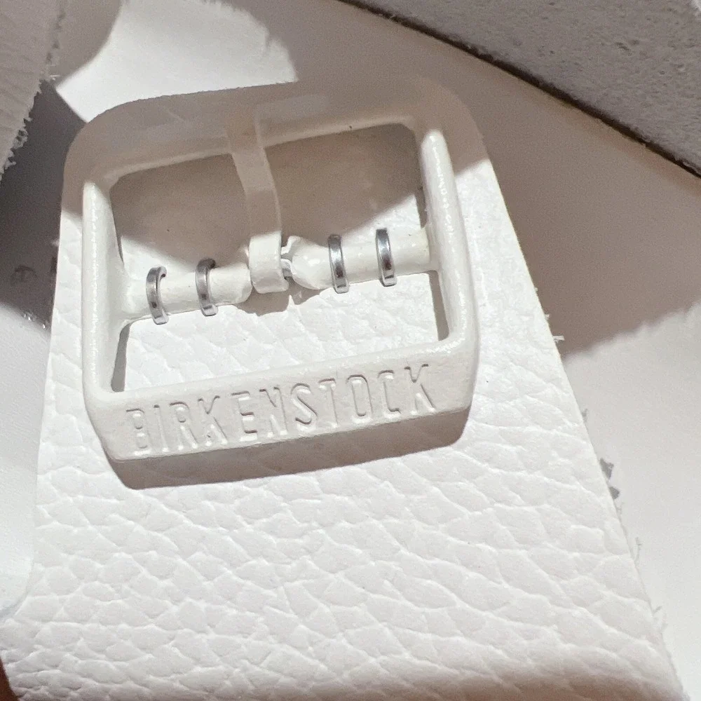 Birkenstock Arizona Exquisite - White Leather- Men's Sandals EU 42 US 9- 9.5 R - Picture 10 of 12